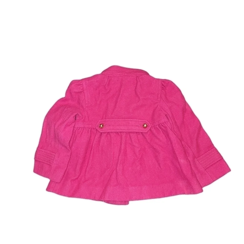 Gap baby Gap toddler 3T wool blend pink coat with gold buttons